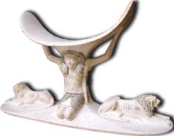 Headrest, Shu elevating the head of the Pharoah